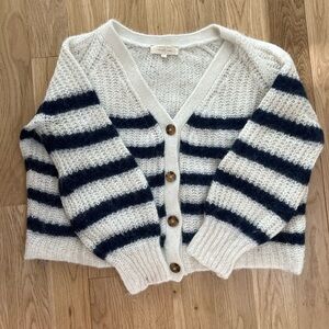 Sezane Basile stripe cardigan jumper